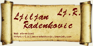 Ljiljan Radenković vizit kartica